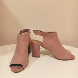 Chinese Laundry pink suede mules. 💕